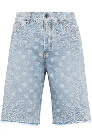 AMIRI Denimshorts i bandana-jacquard