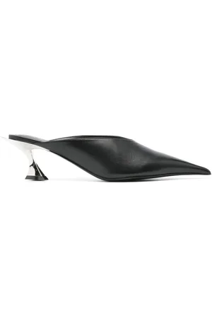 MUGLER 55mm mules i læder
