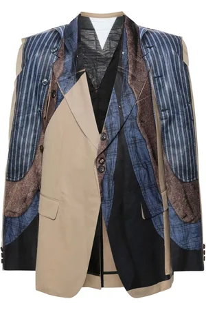 Comme des Garçons Blazer i uld med trompe-l