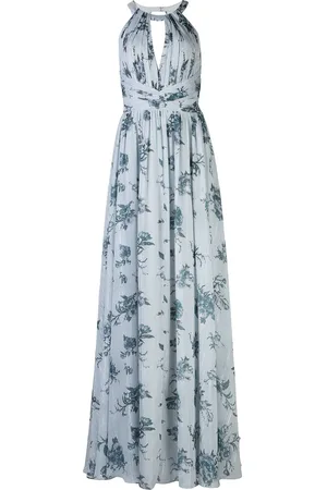 Marchesa Notte Kjole med åben ryg i chiffon