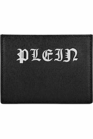 Philipp Plein Kortholder i læder med monogramplade