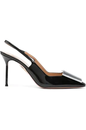 Aquazzura 95mm pumps i lakeret læder