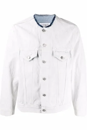 Maison Margiela Denimjakke med rå krave