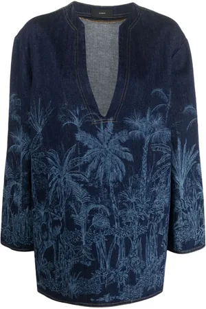 Alanui Jungle Toile de Jouy denimnederdel