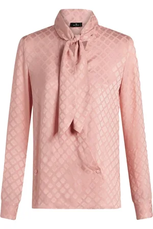 Etro Skjorte i jacquard med tørklædekrave