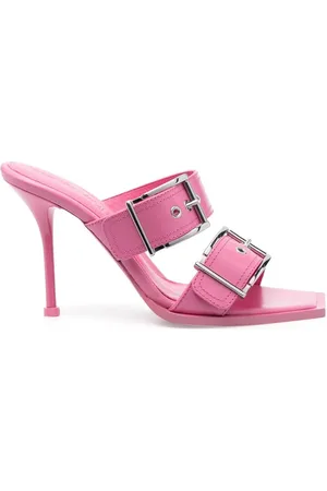 Alexander McQueen 100 mm lædersandaler med spænde