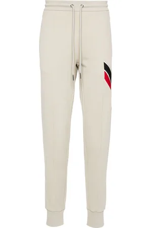 Moncler Joggingbukser med logoapplikation og stribet detalje