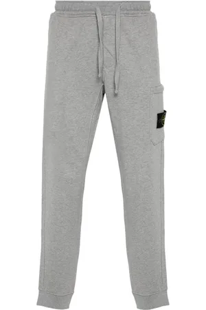 Stone Island Melerede bukser med kompasmærke og smalle ben