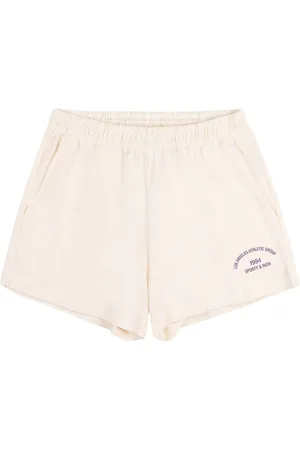 Sporty & Rich Bardot shorts med slogantryk