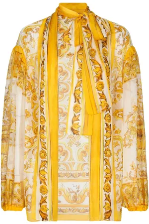 Dolce & Gabbana Bluse med Majolica-tryk