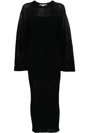 Stella McCartney Midi fint ribstrikket kjole