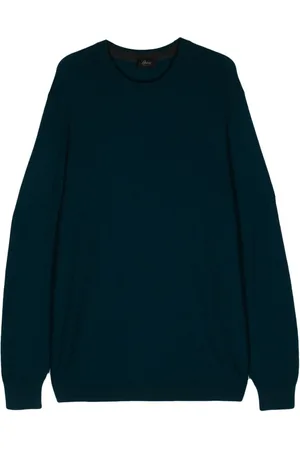 BRIONI Chevron-strikket trøje med rund hals