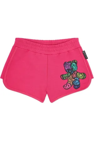 Philipp Plein Shorts i jersey med bamse-logobånd