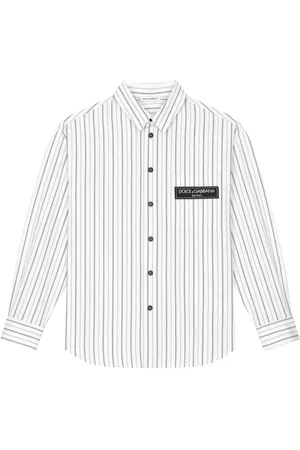 Dolce & Gabbana Stribet skjorte med logomærke