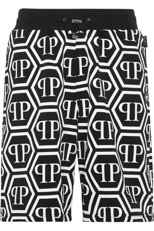 Philipp Plein Træningsshorts med snoretræk og monogramtryk