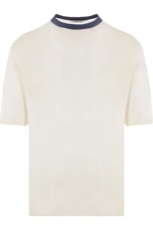 Auralee Kortærmet T-shirt med kontrast-krave