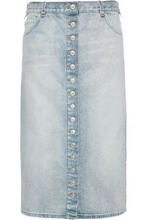 Courrèges Mellemlang nederdel i denim