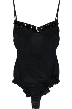 Shushu/Tong Perledekoreret bodysuit med bustier-stil