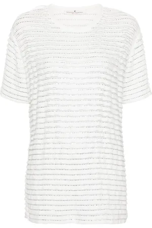 ERMANNO SCERVINO Strikket top med rhinstenudsmykning