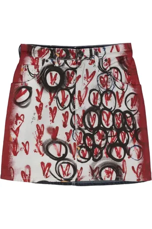 Charles Jeffrey Loverboy Exclusive Painted Art denimnederdel