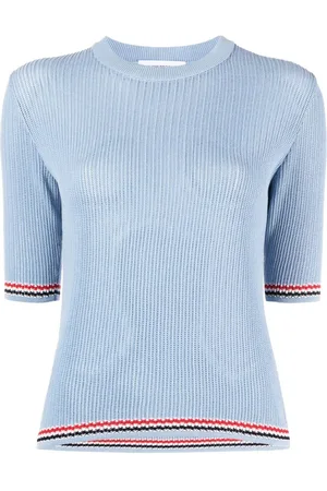 Thom Browne Top i pointelle-strik med RWB-detalje