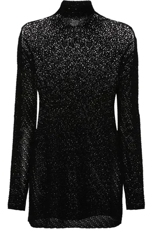 Totême High-neck crochet-knit jumper