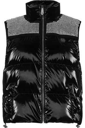 Philipp Plein Dunvest med krystaludsmykning