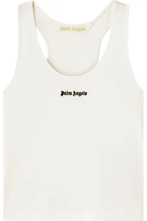 Palm Angels Ribbet tanktop med broderet logo