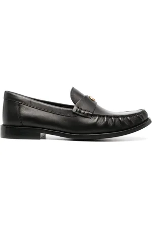 Coach Læderloafers med logoplade