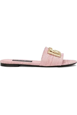 Dolce & Gabbana Sandaler i bast med DG-logo