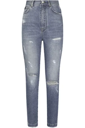 Dolce & Gabbana Grace skinny-jeans med slitageeffekt