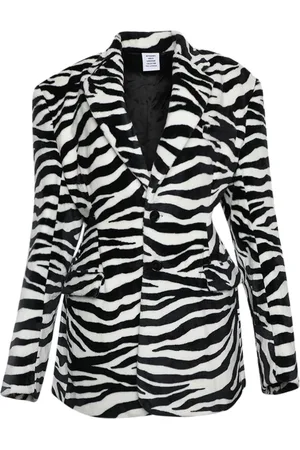 Vetements Oversize blazer med zebratryk