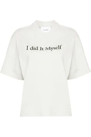 Axel Arigato T-shirt med broderet slogan