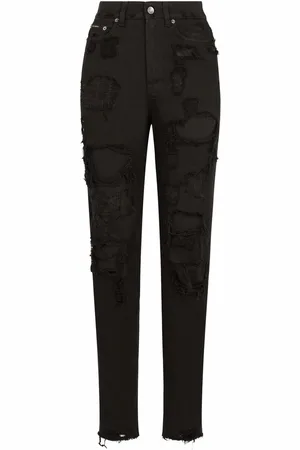 Dolce & Gabbana Boyfriend-jeans med slitageeffekt
