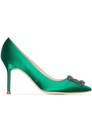 Manolo Blahnik 90 mm Hangisi pumps i satin