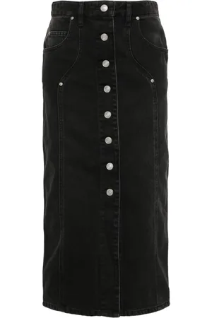 Marant Etoile Mellemlang Vandy nederdel i denim