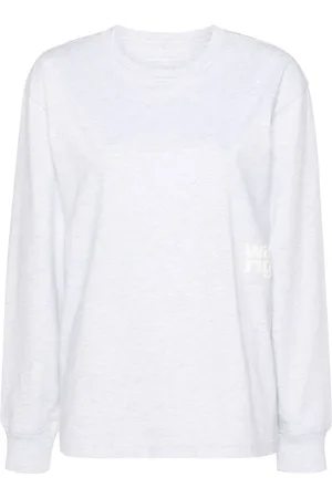 Alexander Wang Langærmet T-shirt med hævet logo