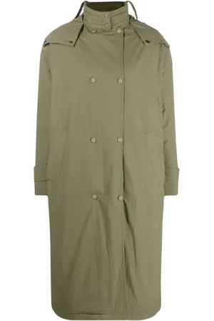 YVES SALOMON Polstret trenchcoat med hætte