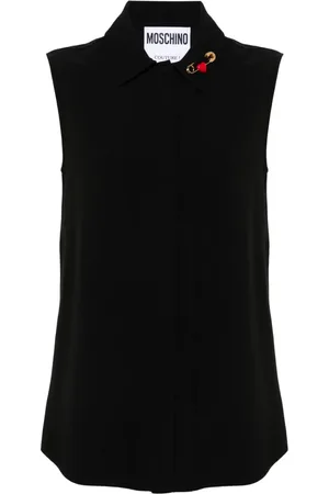 Moschino Bluse med hjerte-sikkerhedsnål