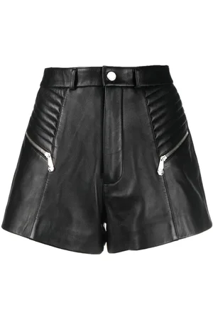 Philipp Plein Lædershorts med lynlås-detalje