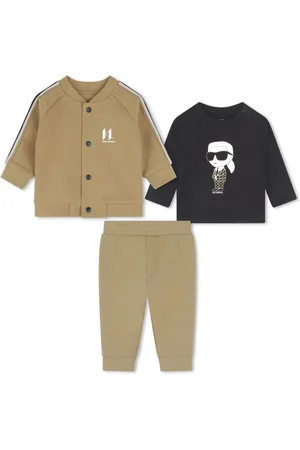 Karl Lagerfeld Træningsdragtsæt i bomuldsblanding med logotryk
