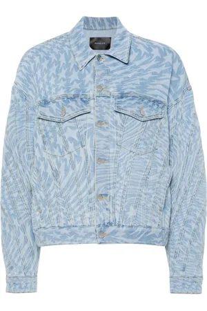 MUGLER Denimjakke med stjernetryk