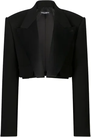 Dolce & Gabbana Cropped blazer med veloureffekt