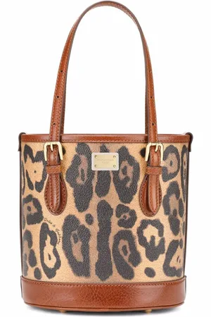 Dolce & Gabbana Lille Crespo bucket-taske med leopard-tryk