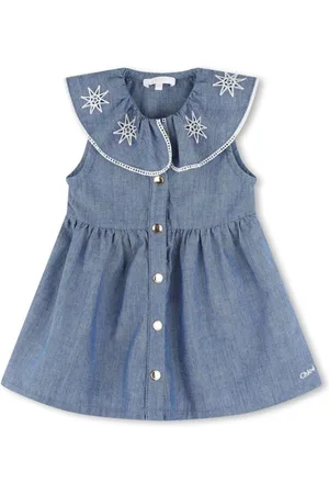 Chloé Chambray-kjole med broderi