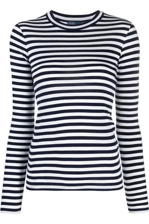 Ralph Lauren Langærmet top med vandrette striber