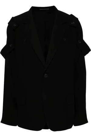 YOHJI YAMAMOTO Enkeltradet jakke med åbne ærmer