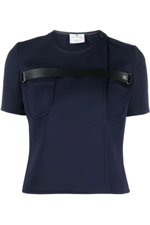 Courrèges T-shirt med strop-detalje