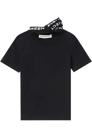 Y / PROJECT T-shirt med tre krave og logotryk