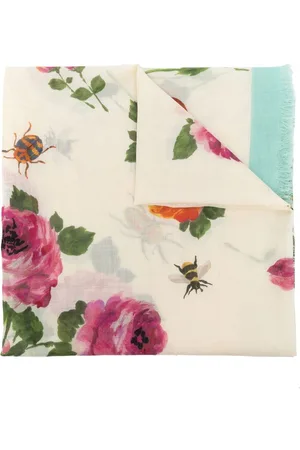 Gucci Frynset tørklæde med blomstertryk